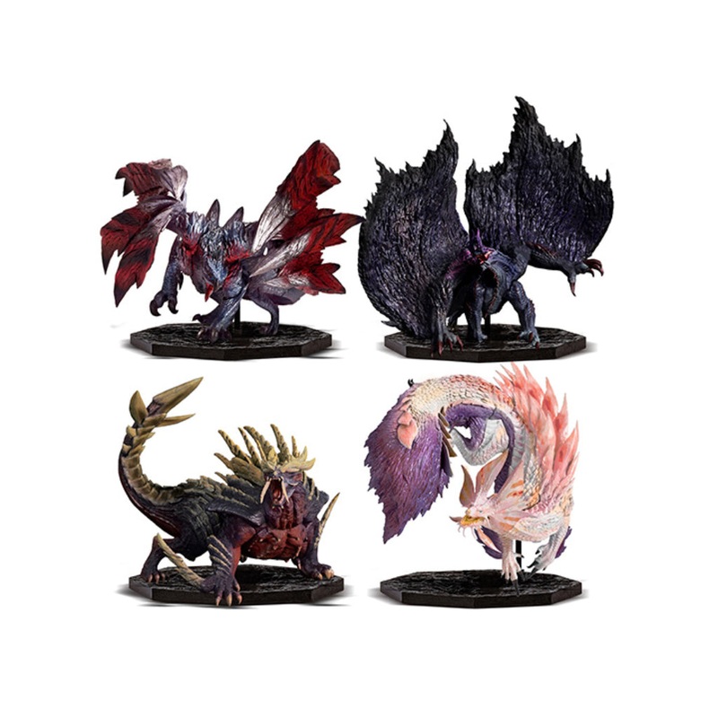 Figure Builder Cube Monster Hunter 4Pcs Box Set (Gore Magala/Crimson Glow Valstrax/Magnamalo (Enraged)/Mizutsune)