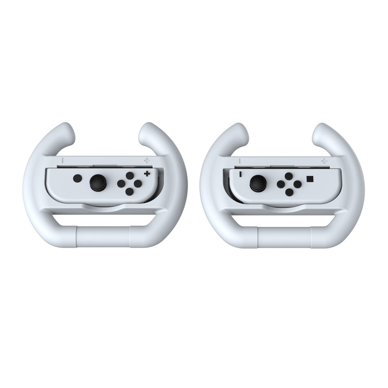 DOBE NSW/NSW OLED Joy-con Controller Racing Wheel White