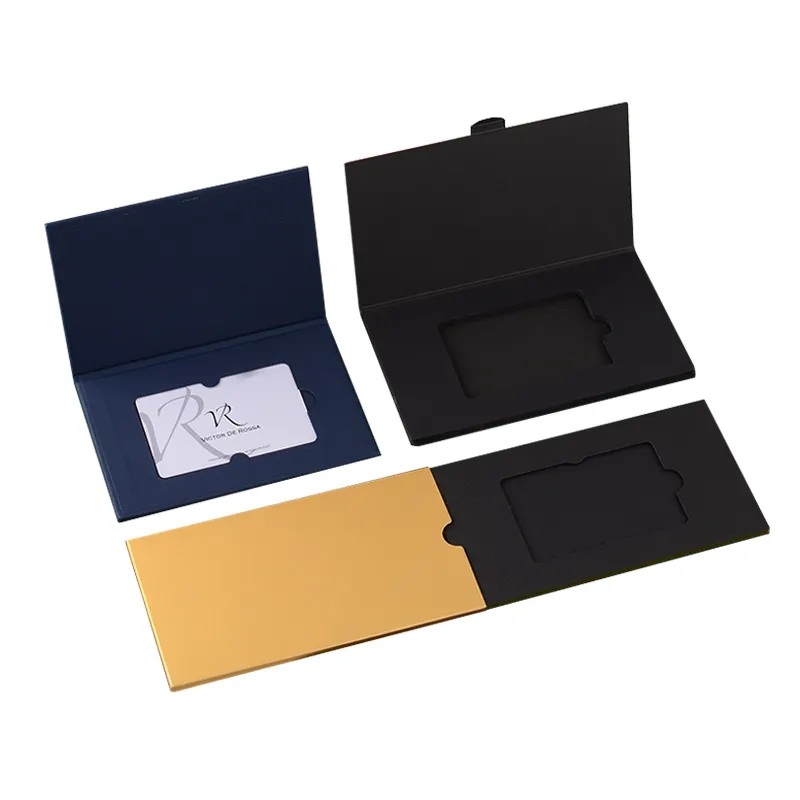 Customized Black Luxury Business VIP Membership Credit Band Card Paper Packaging Gift Boxes – Custom Box and Packaging Box price