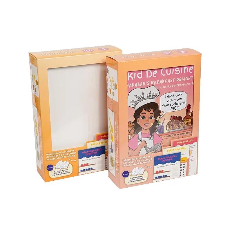 Custom Logo Card Paper Box with PVC Transparent Window Children Story Books Gift Boxes with Insert – Packaging Gift Box and Paper Box price