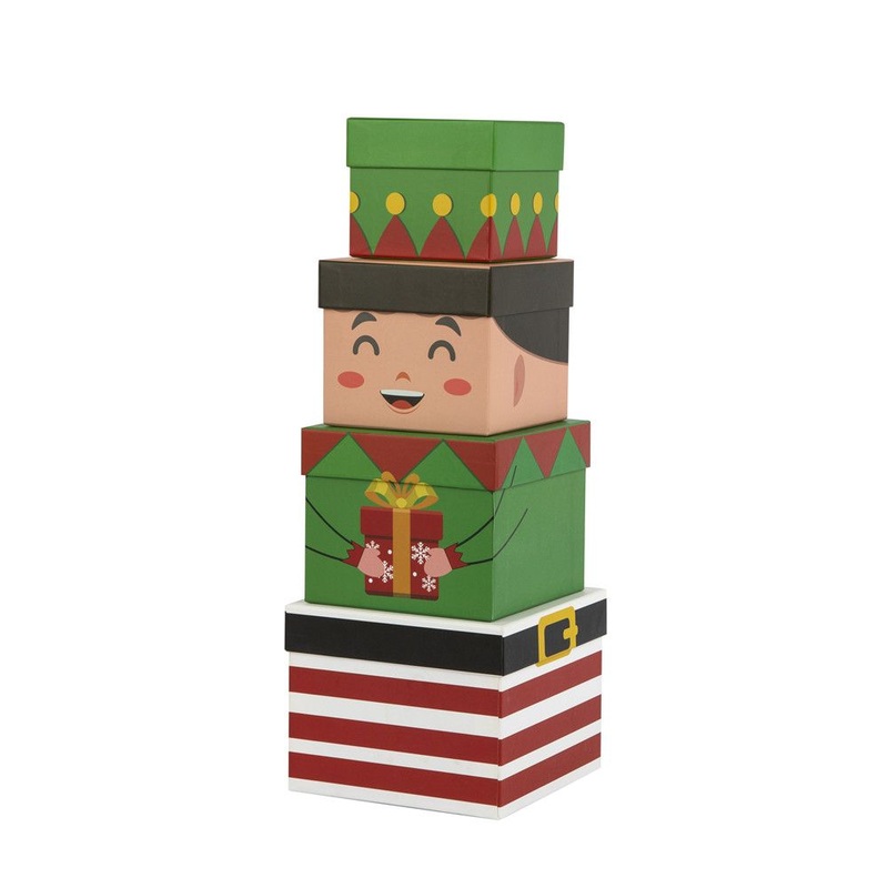 Custom-Made 4-Piece Set of Cardboard Color Gift Boxes – Arched Gift Box and Gift Box price