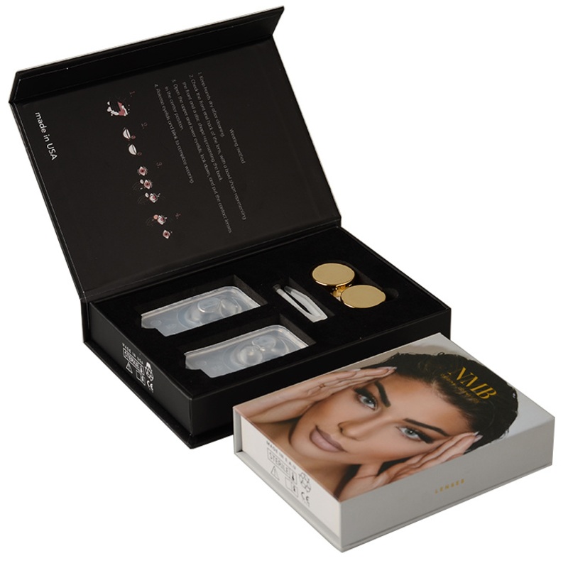 Custom Paper Magnetic Packing Colorful Cosmetic Eye Contact Lenses Packaging Box Contacts Lenses Box – Contact Lenses Box and Lenses Box price
