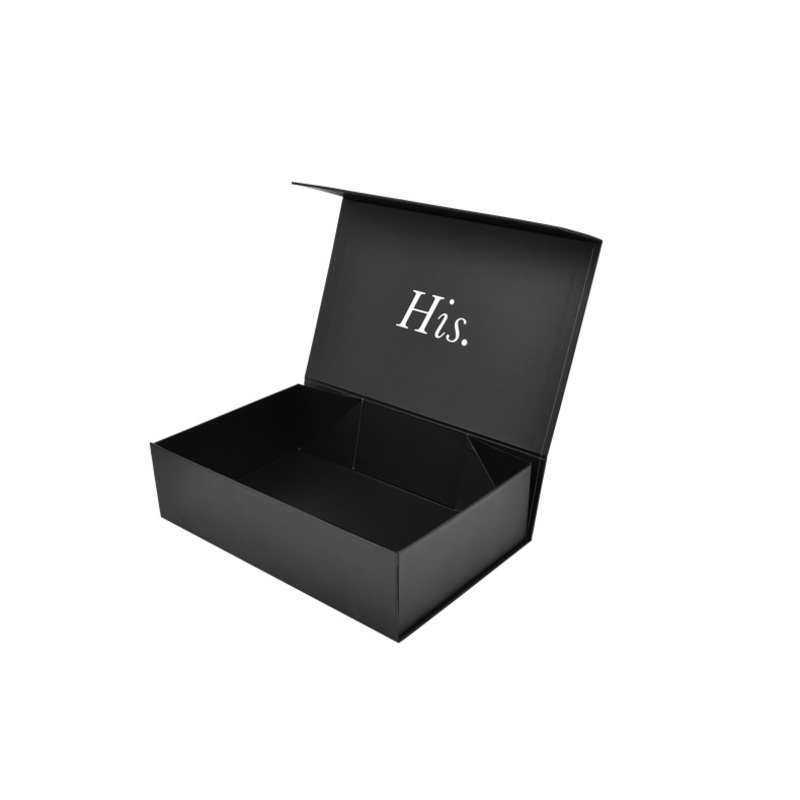Custom Printed Luxury Cardboard Black Magnetic Gift Box for Cosmetic Skincare Packaging – Black Magnetic Box and Black Gift Box price