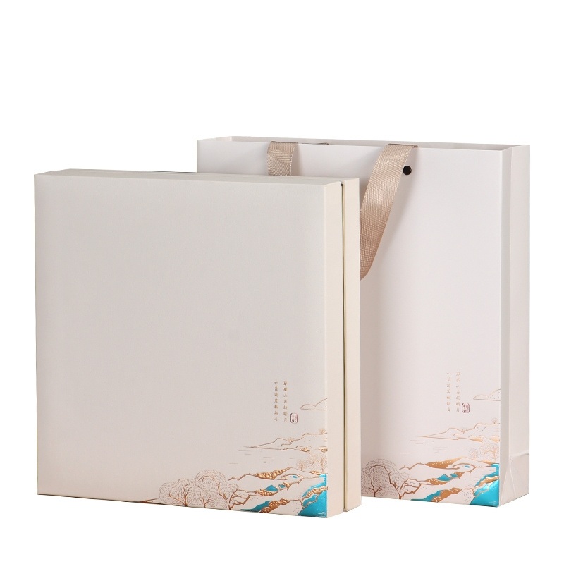 Custom Rigid Cardboard Lid and Base Tea Gift Packing Box with Hangbag – Tea Gift Box and Custom Box price