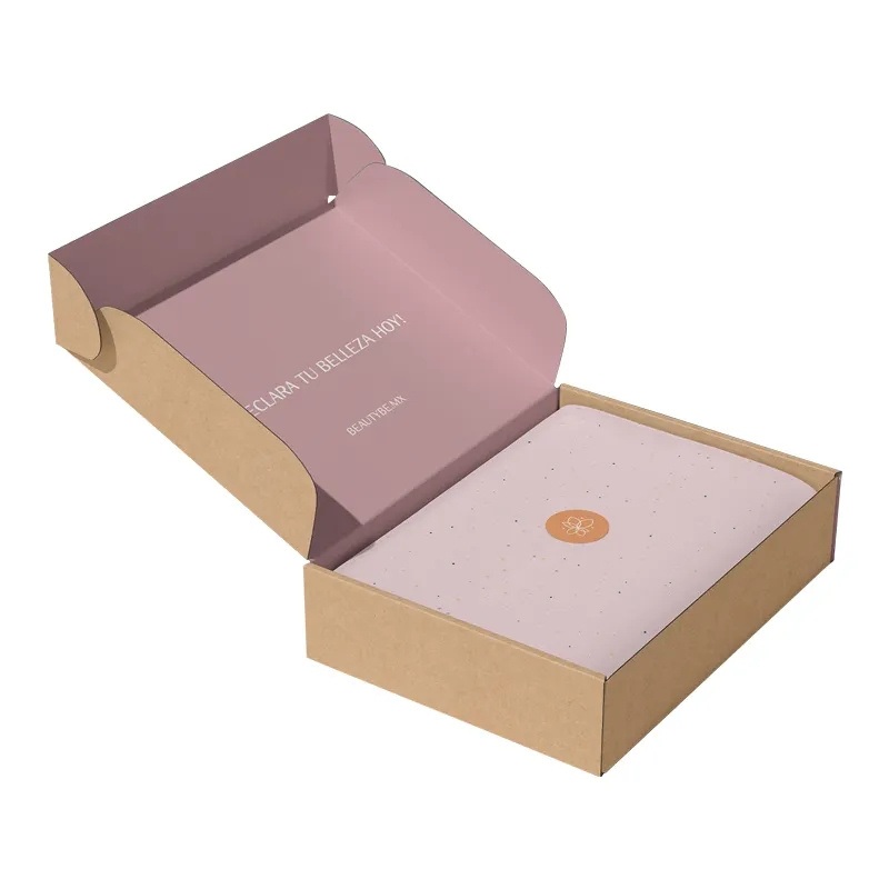 Custom White Pink Corrugated Carton Box Mailer Shipping Box Apparel Packaging for Dress Cloth Underwear Shirt Mail Gift Box – Packaging Box and Packaging Carton Box price