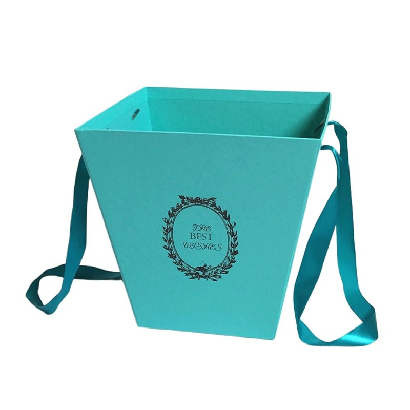 Customized Trapezoidal Cardboard Snack and Flower Hand-Held Gift Box – Packaging Box and Gift Box price