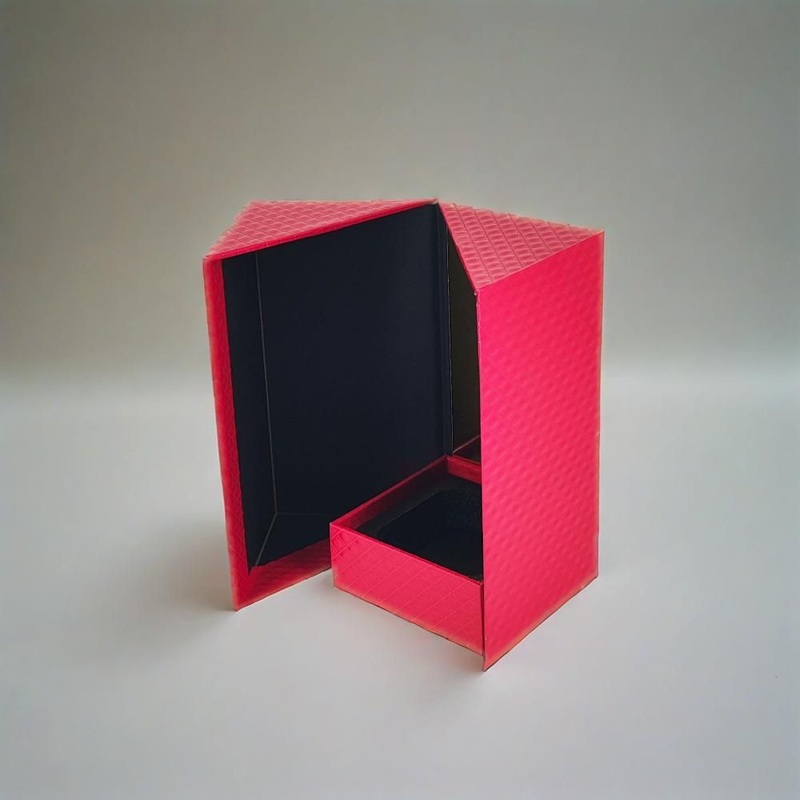 Fashion Red Leather Paper Rectangular Paper Gift Perfume Packaging Box – Gift Box and Packaging Box price