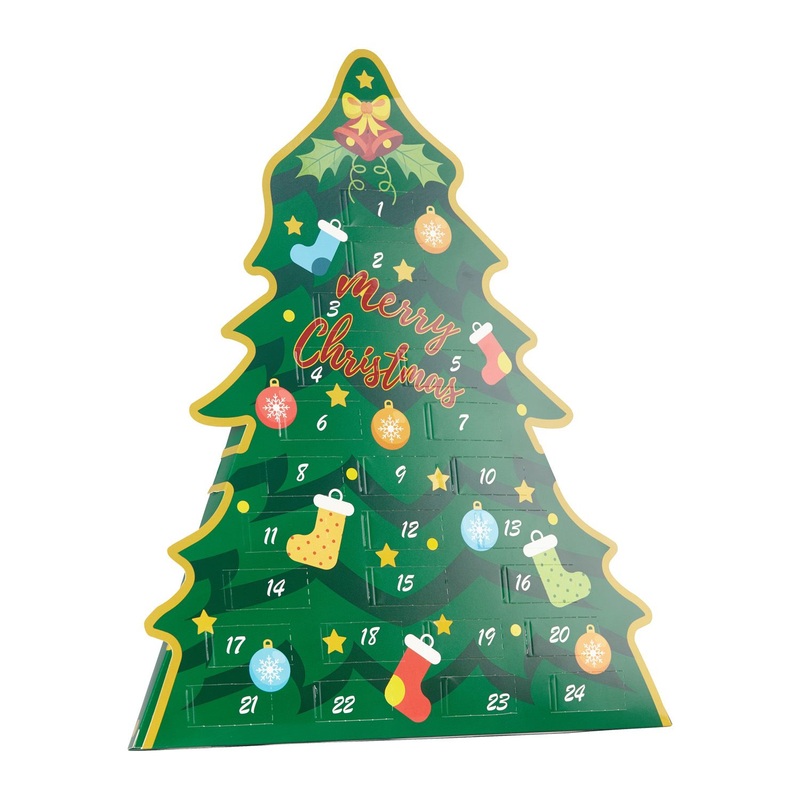 Festive Christmas Tree Advent Calendar Gift Box for Holidays – Chocolate Box and Food Packaging price