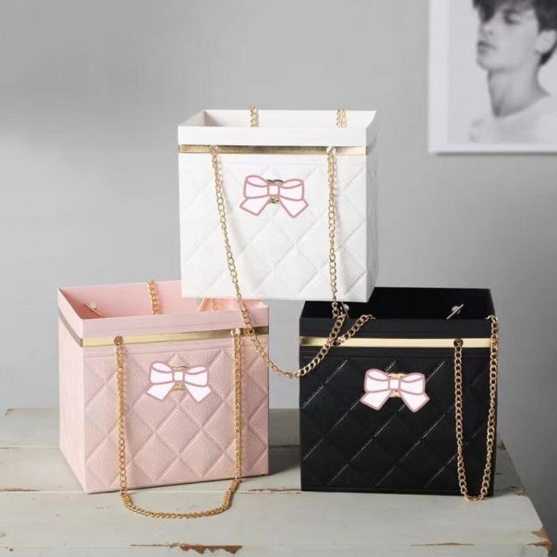 Folding Flower Handbag Packaging Materials Flower Arrangement Boxes for Bouquets – Floral Box Packaging and Folding Flower Handbag Box price