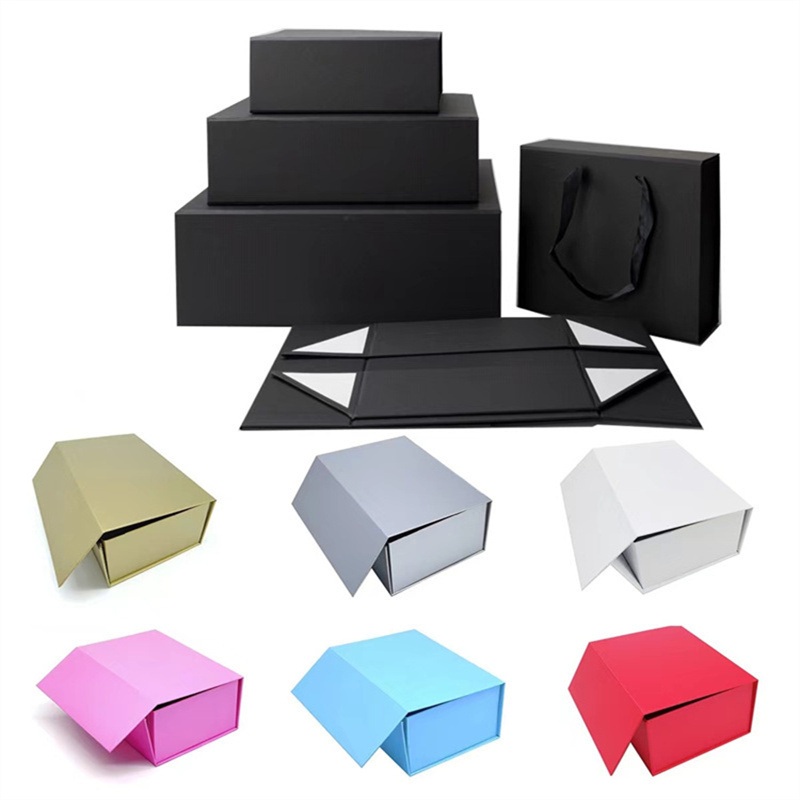 High Quality Custom Size Red Folding Paper Flat Pack Packaging Box Luxury Magnetic Gift Box – Box and Packaging price