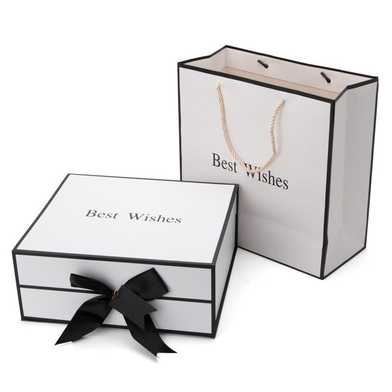 White Gift Box Clamshell Lipstick Birthday Packaging Gift with Bowknot Magnetic Box Foldable Paper Box – Leather Belt Box and Necklace Boxes price