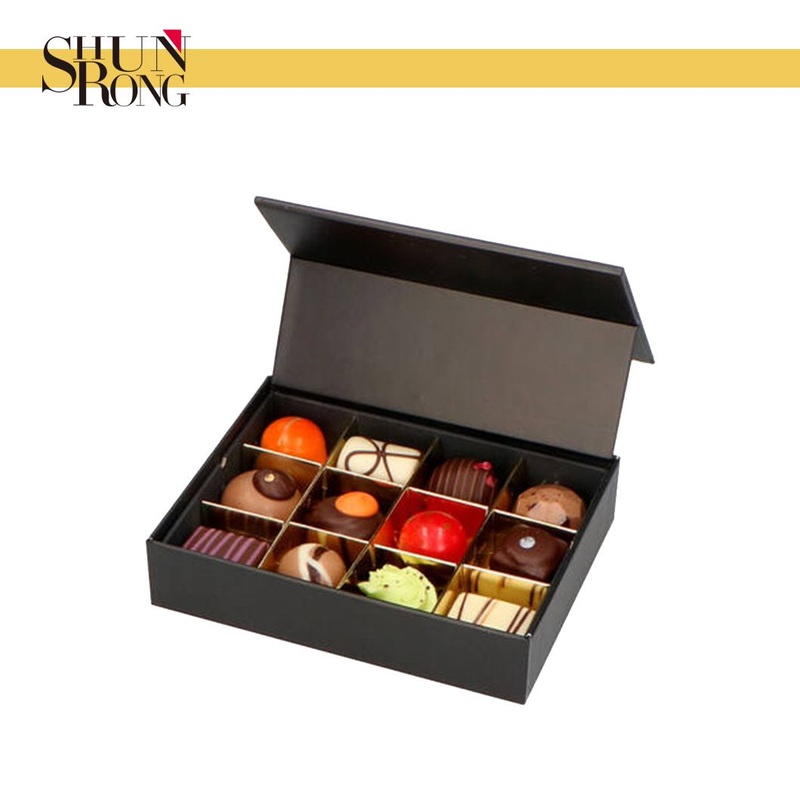 Wholesale Luxury 12-Piece Chocolate Sweet Candy Gift Packaging with Gold Inlay – Chocolate Bonbon Gift Box and Rigid Cardboard Box price