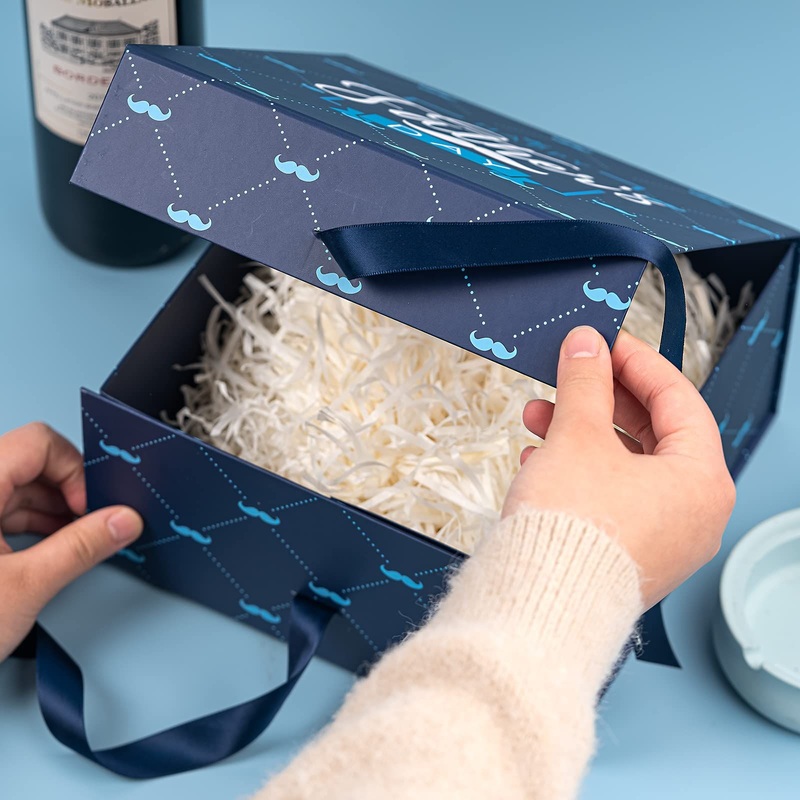 Custom Logo Dads Day Treat Box Design Gift Foldable Gift Box with Magnetic Box – Dads Day Gift Boxes and Dads Day Bakery Boxes price