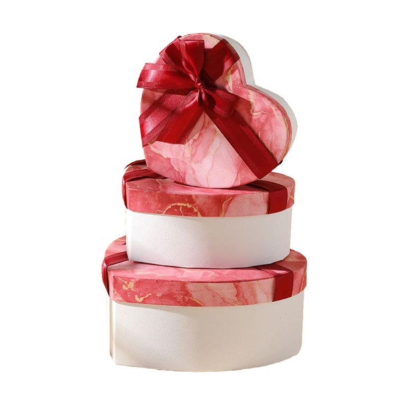 Customized Heart-Shaped Three-Piece Gift Box, Exquisite Love Gift Box – Arched Gift Box and Gift Box price