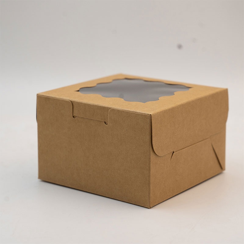 Easy to Assemble Brown Cookie Bakery Treat Boxes Baked Custom Box Eco Friendly with Window – Packaging Gift Box and Cake Paper Box price