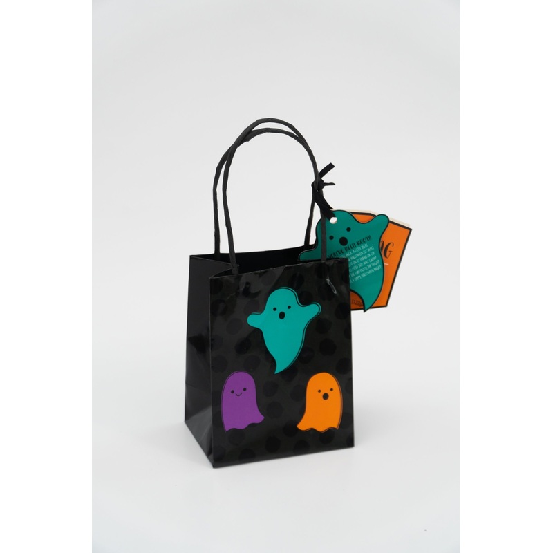 Halloween Design Black Candy Sugar Chocolate Paper Gift Packaging Bag with Ribbon Handle – China Wholesale and Gift Box price
