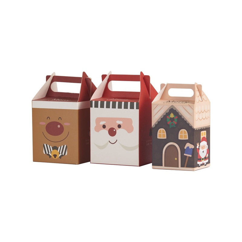 Christmas Holiday Flat Take Away Holiday Packaging Cake Display Paper Box Favor Chocolate Boxes Candy Sweets Cookie China Food Grade Machine Made Packaging Box – Food Packing Box and Gift Packaging price