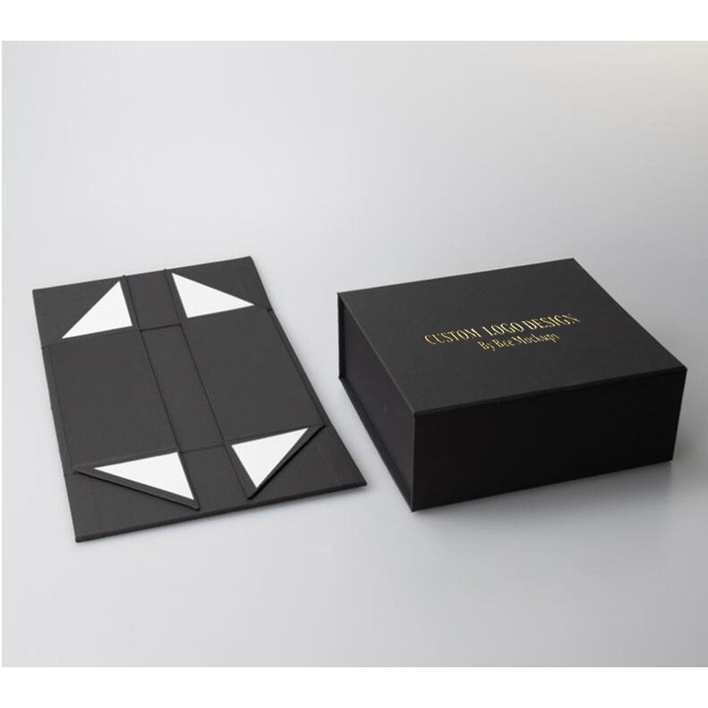 Custom Logo Luxury Large Rigid Matte Black Magnetic Closure Foldable Cardboard Paper Gift Packaging Box – Cardboard Box and Paper Gift Box price