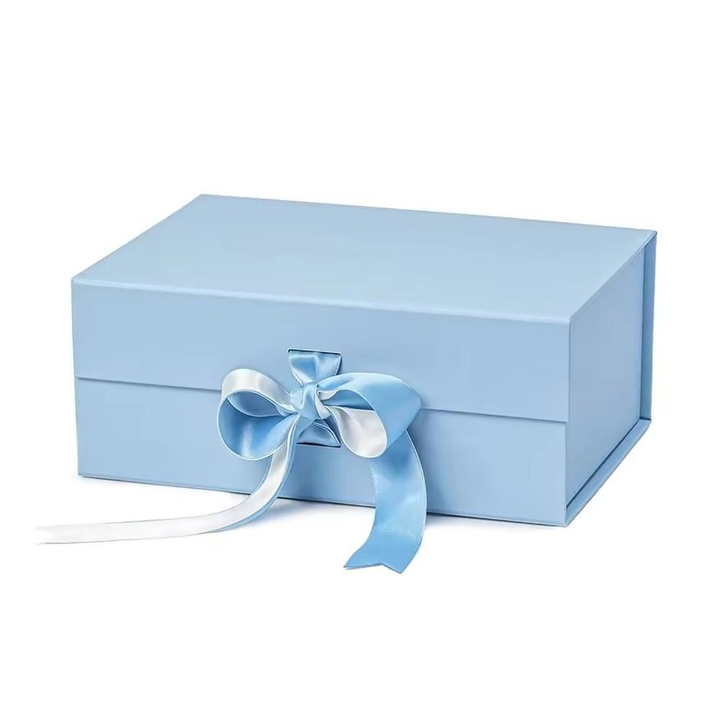 Custom Logo Printed Cardboard Gift Box Packaging with Ribbon – Cosmetic Gift Box and Cosmetic Box price