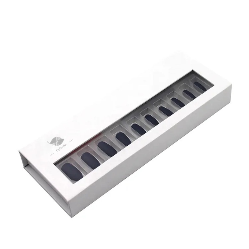 Custom White Empty Luxury Custom Design Nail Packing Boxes for Nails – Paper Box and Folding Box price