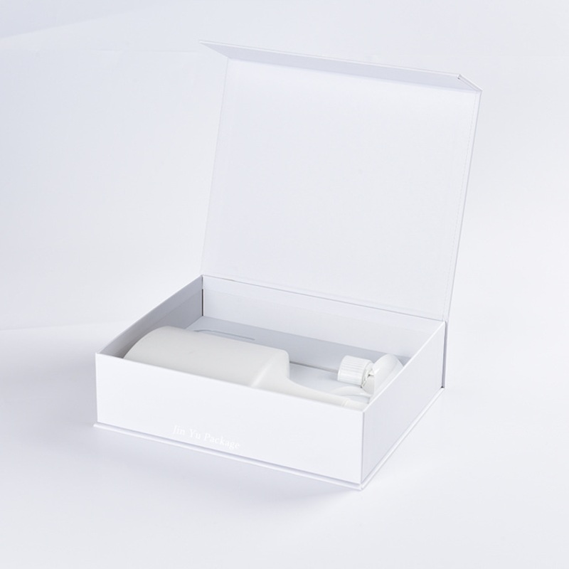 Elegant White Paper Magnetic Gift Paper Cosmetic Packaging Box Wholesale with Foam Insert – Gift Box and Gift Packaging Box price