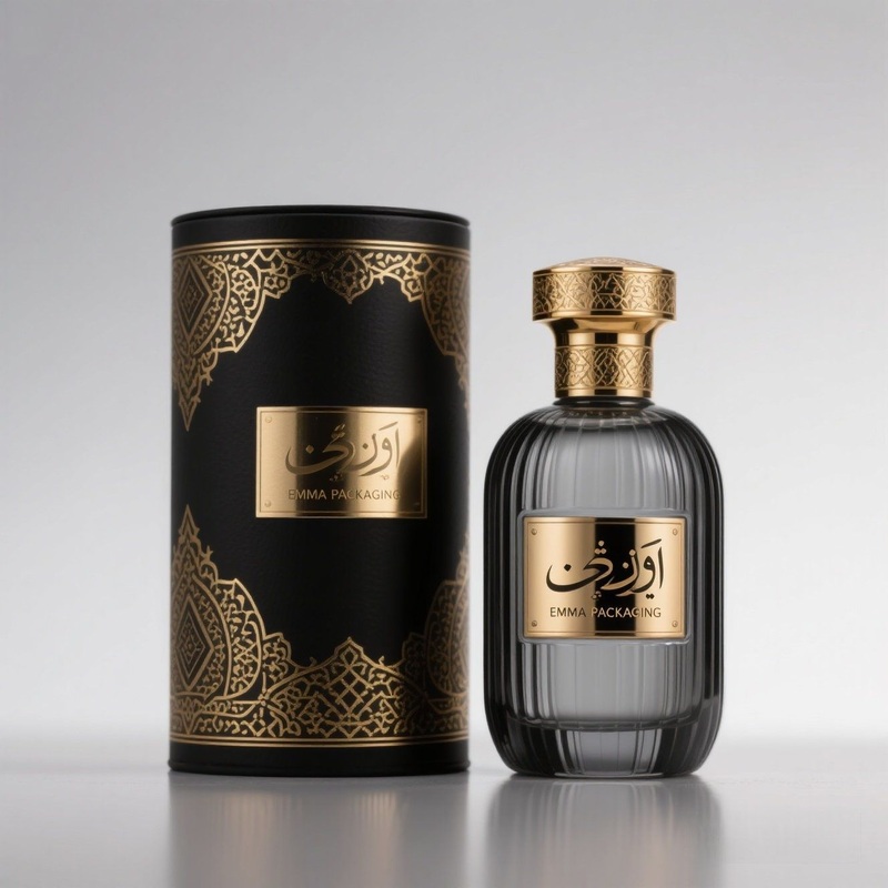 Cardboard Round Perfume Box Geometric Patterns Islamic Floral – Maquillaje and Vaper price