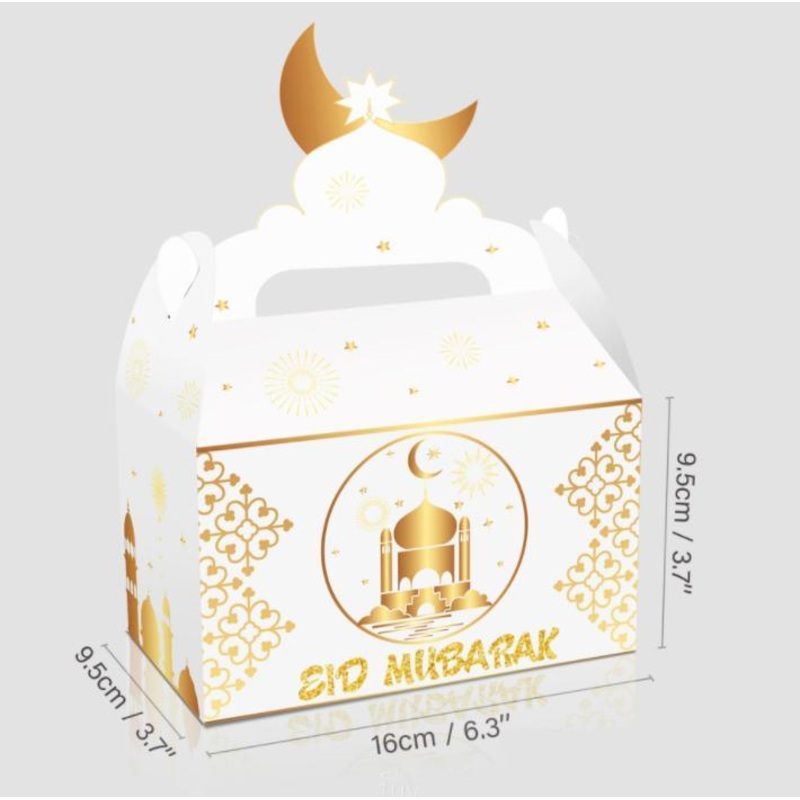 China Wholesale Ramadan Mubarak Party Portable Gift White Card Carton Box – Paper Bag and Packaging price