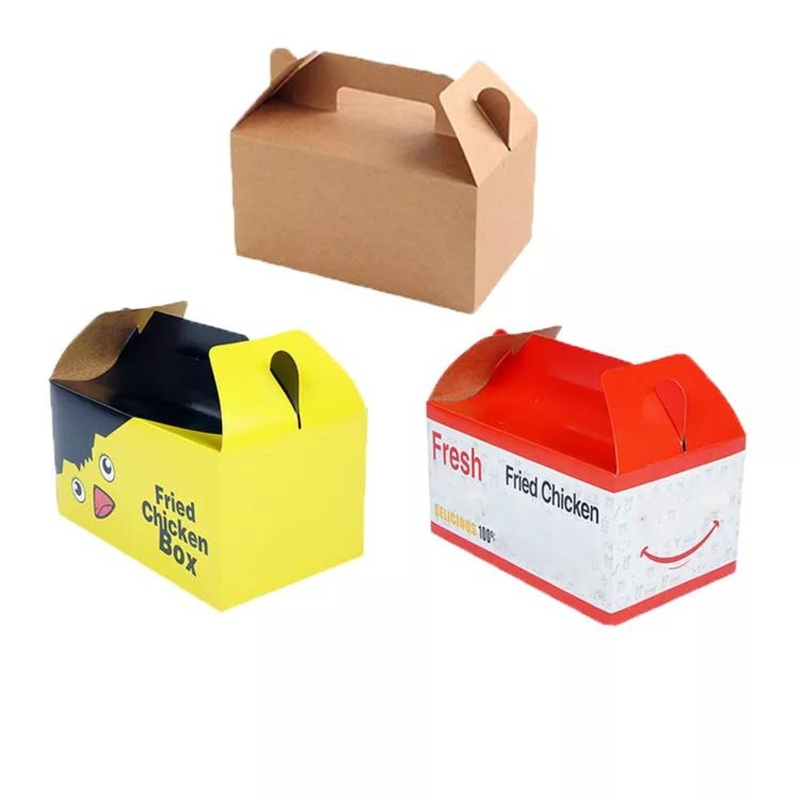 Custom Cardboard Fast Food Takeaway Chicken and Chips Boxes Pop-Corn Nuggets Roast Wing Packaging Fry Food Fried Chicken Box – Packaging Paper Box and Gift Magnetic Box price