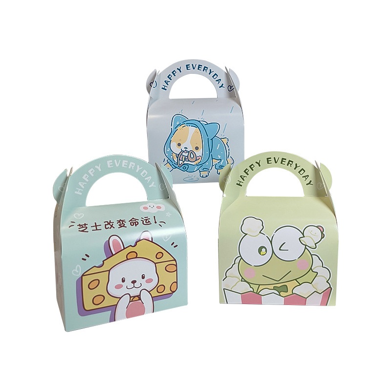 High Quality Portable Birthday Paper Gift Box Christmas Wedding Candy Cookie Gift Box with Handle – Paper Box and Gift Box price