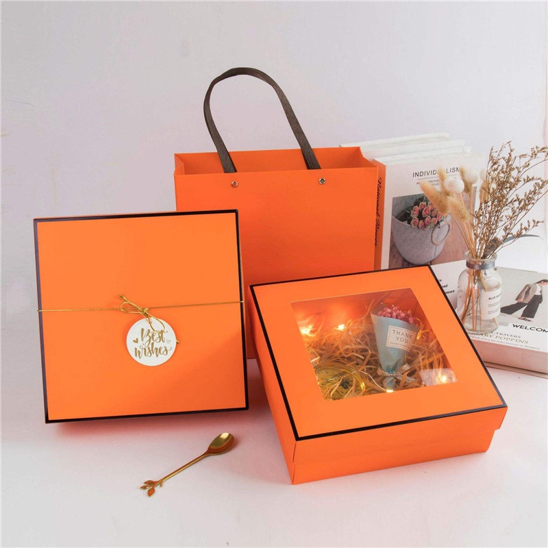 Luxury Acrylic Gift Box Handle Transparent Flower Storage Box Transparent Gift Box – Transparent Gift Box and Gift Box price