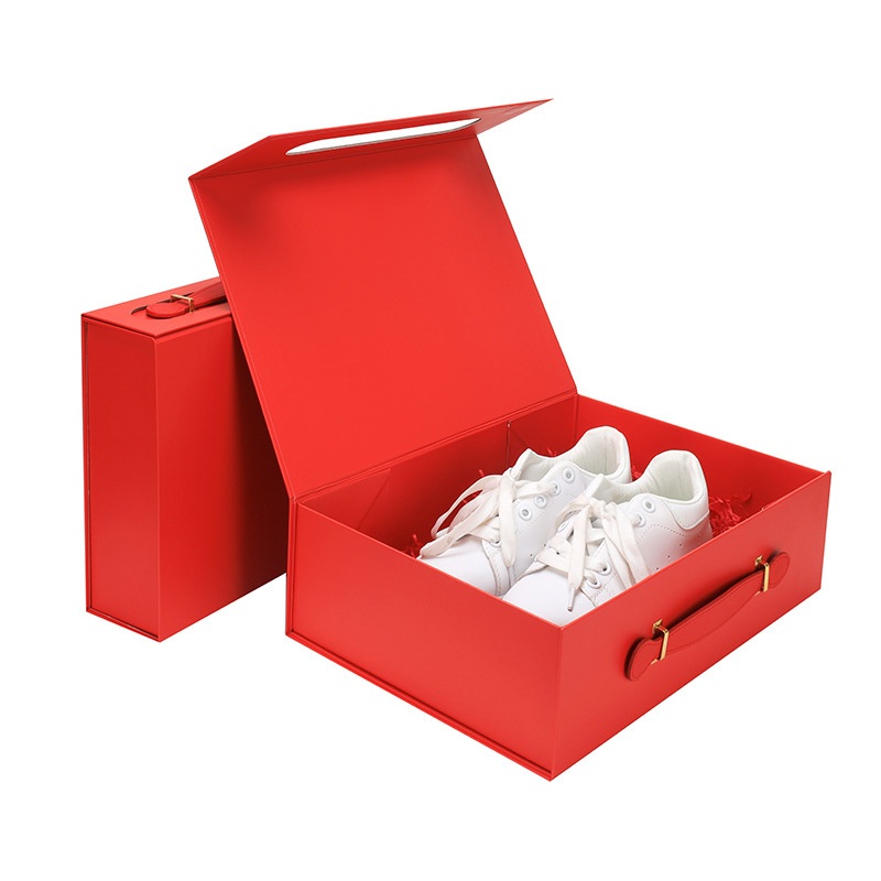 Magnetic Folding Box with Leather Handle – Packaging Box and Storage Box price