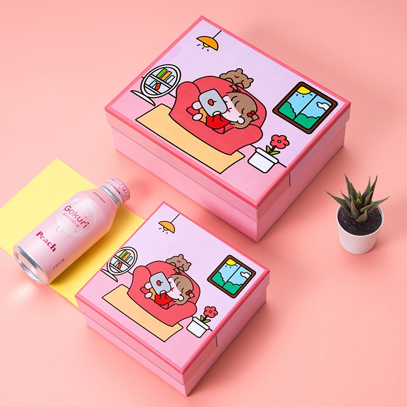 Valentines Day Girl Heart Large Cartoon Cute Gift Box – Cosmetics Box and Specialty Paper price