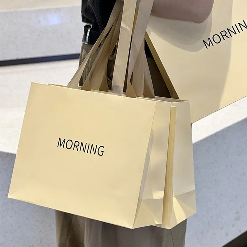 Wholesale Custom Brand Logo Environmental Protection Degradable Luxury Exquisite Clothing Packaging Paper Bags – Box and Packaging price