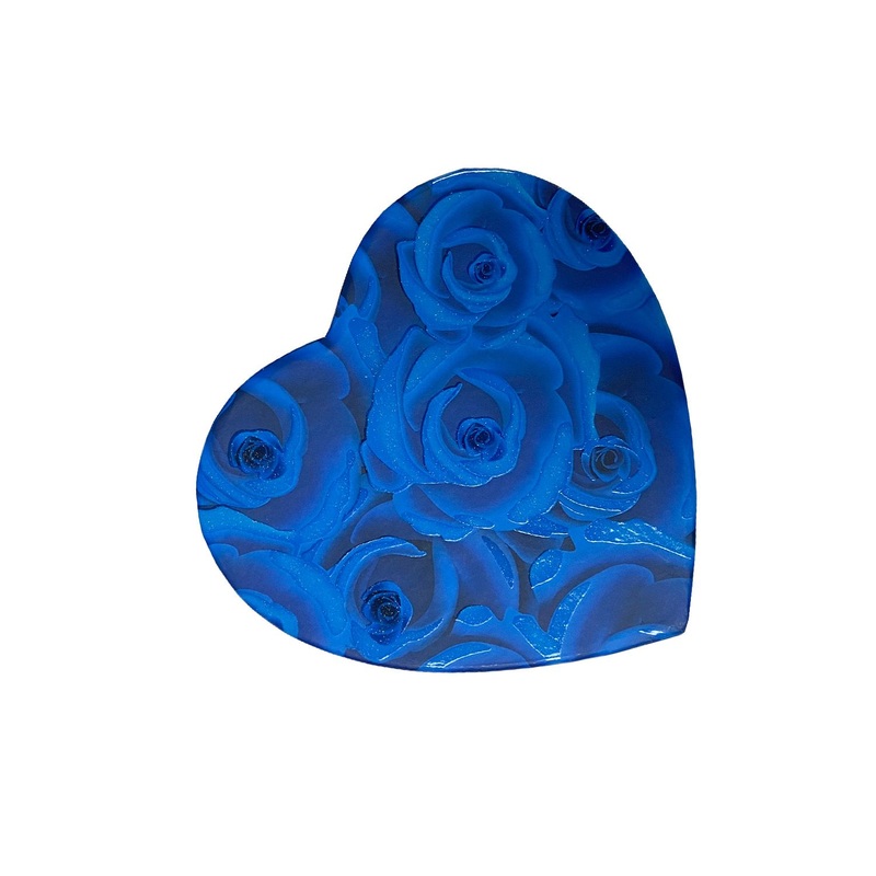 Elegant Blue Roses Heart-Shaped Gift Box for Valentines Day – Chocolate Box and Food Packaging price