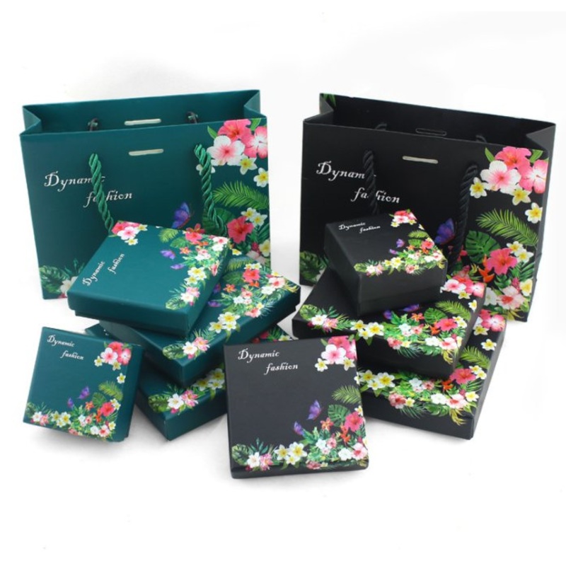 Jewelry Box Set with Handbag Ring Box Necklace Box Bracelet Gift Box – Cardboard Box and Flower Box price