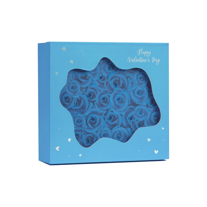 Promotional Gift Packaging Valentines Day Cosmetic Body Care Wine Ham Food Set Crochet Rose Craft Box with Window – Gift Box and Jewelry Box price