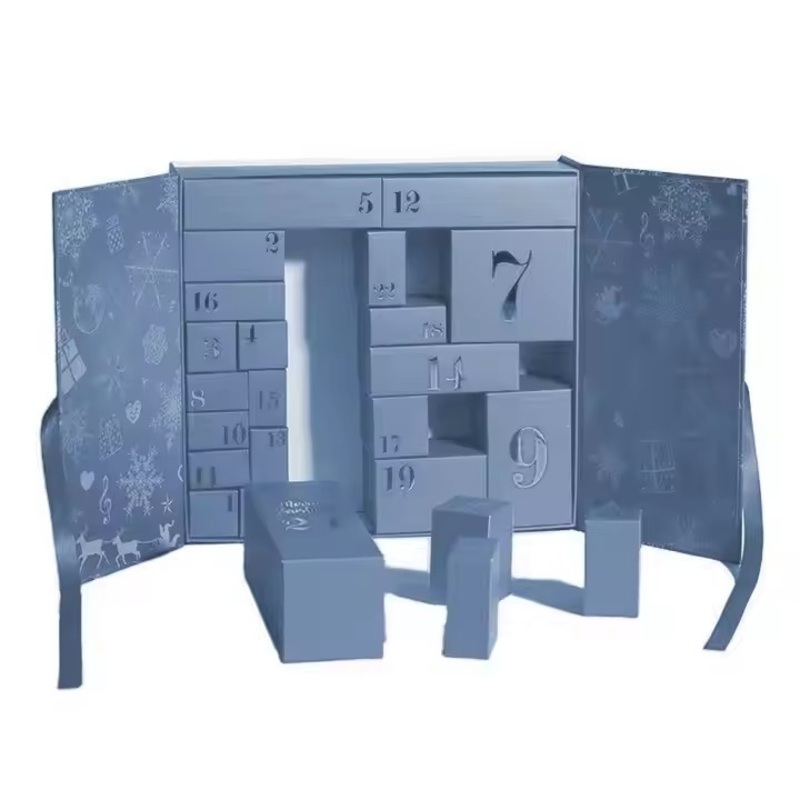 Bespoke New Design Premium Advent Calendar Box Surprise Blind Christmas Gifts Box for Candies Jewelry and Cosmetics – Advent Christmas Calender Gift Boxes and Customizable Packaging Gift Boxes price