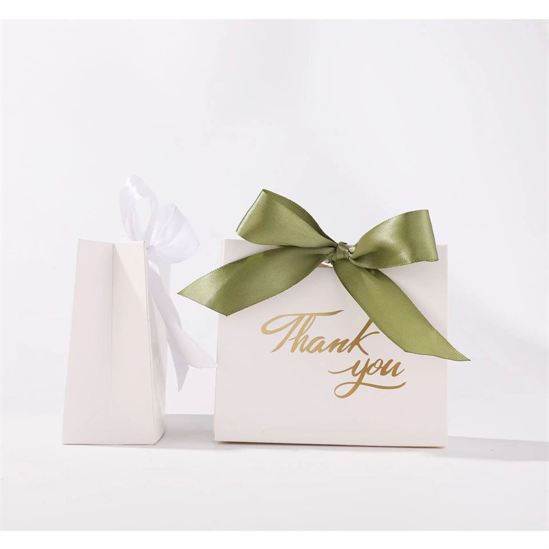Birthday Christmas Favor Present Boxes Packing Wedding Candy Thank You Party Favor Gift Paper Gift Bag with Ribbon Bow – Box and Packaging price