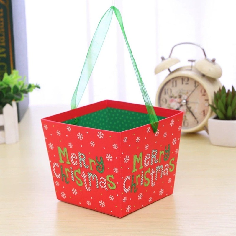 Customized Cardboard Trapezoidal Christmas Popcorn Snack Hand-Held Box – Gift Box and Packaging Box price