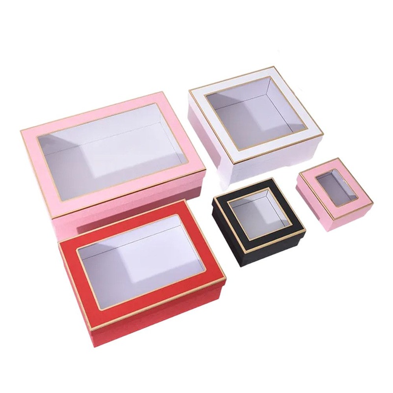 Customized Cardboard Windowed Transparent Gift Packaging Box – Box and Packaging Box price