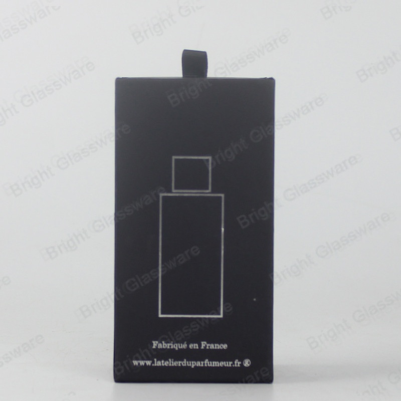 High Quality Custom Paper Cosmetic Gift Packaging Purfume Packaging Box with Paper Insert – Black Cosmetic Box and High Quality Packaging price