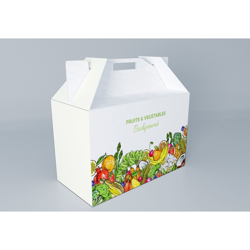 Unique Fruit Vegetables Take Away Paper Packaging Corrugated Board Carton Colorful Box – Carton Box and Packaging price