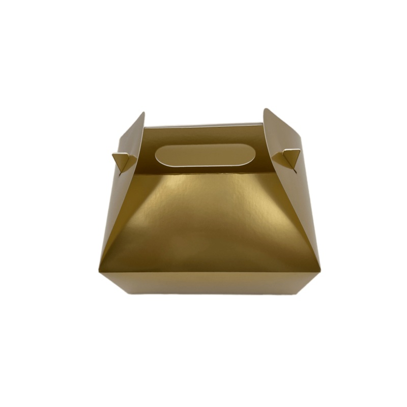 Candy Cake Gift Packaging Box Folding Golden Cardboard Box Portable Hand-Held Packaging Box – Food Box and Packaging Box price