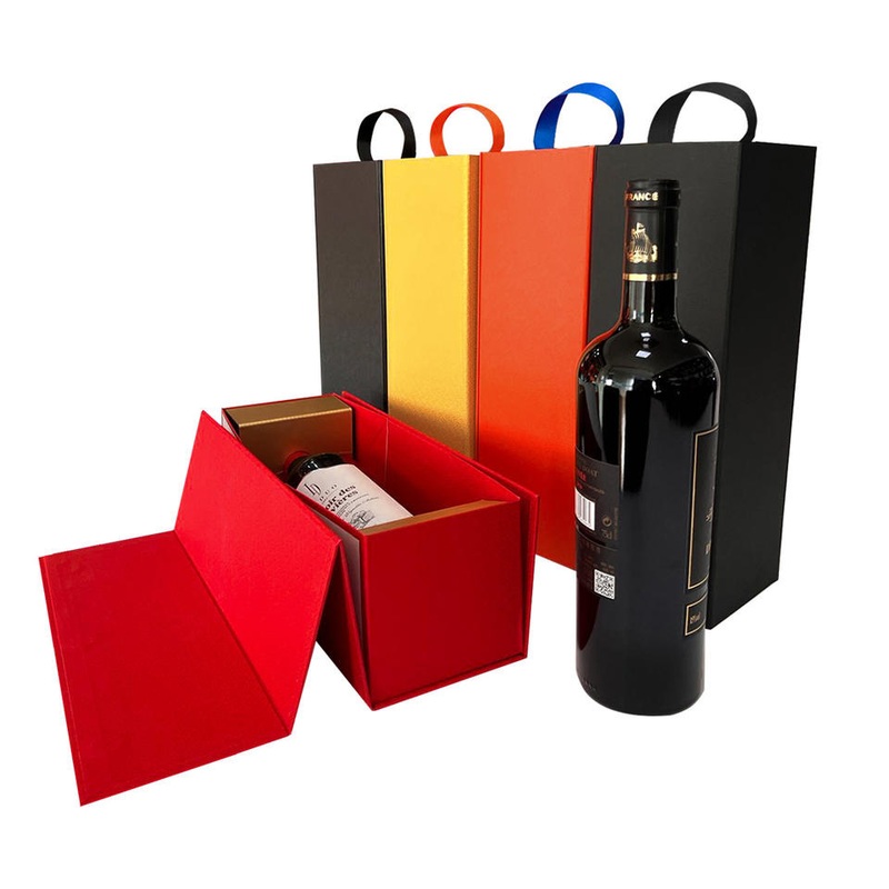 Custom Logo Rigid Board Wine Box Wine Gift Box Wine Bottle Box Folding Wine Packaging Box with Magnetic Closure – Paper Box and Box with Drawer price