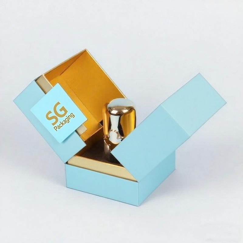 Custom Premium Solid-Colored Middle Double Door Packaging Box – Printed Custom Box and Perfume Bottle Box price