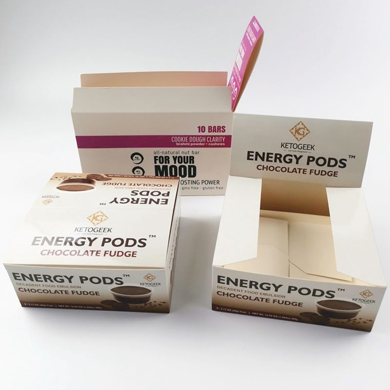 Custom Printed Cardboard Display Boxes Candy Energy Bar Packaging Chocolate Bar Box – Leather Belt Box and Necklace Boxes price