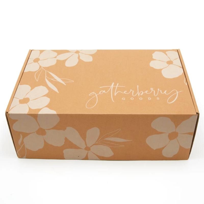 Foldable Brown Kraft Paper Corrugated Transport Packaging Paper Box Customized Brand Logo Clothing Underwear Gift Paper Box – Paper Box and Gift Paper Box price
