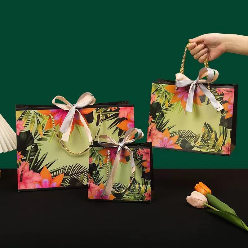 Hot Sales Customized Printed Logo Packaging Shopping Paper Bag with Ribbon Handles – Box and Packaging price