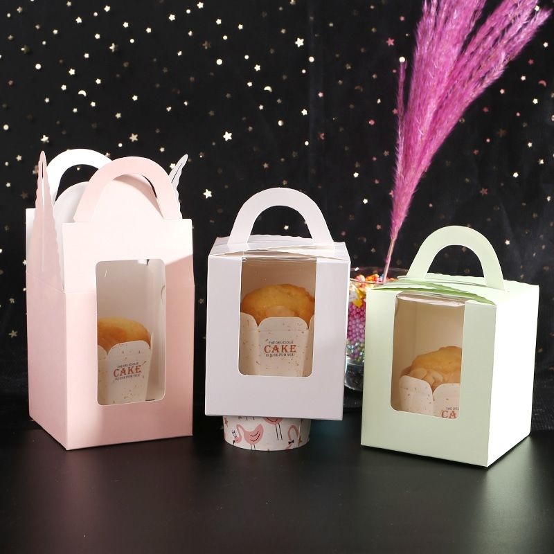 Wholesale Cheap High Quality Recyclable Exquisite Design Personality Cute Kraft Paper Cake Box with Handle and Window – Paper Cake Box and Dessert Box price