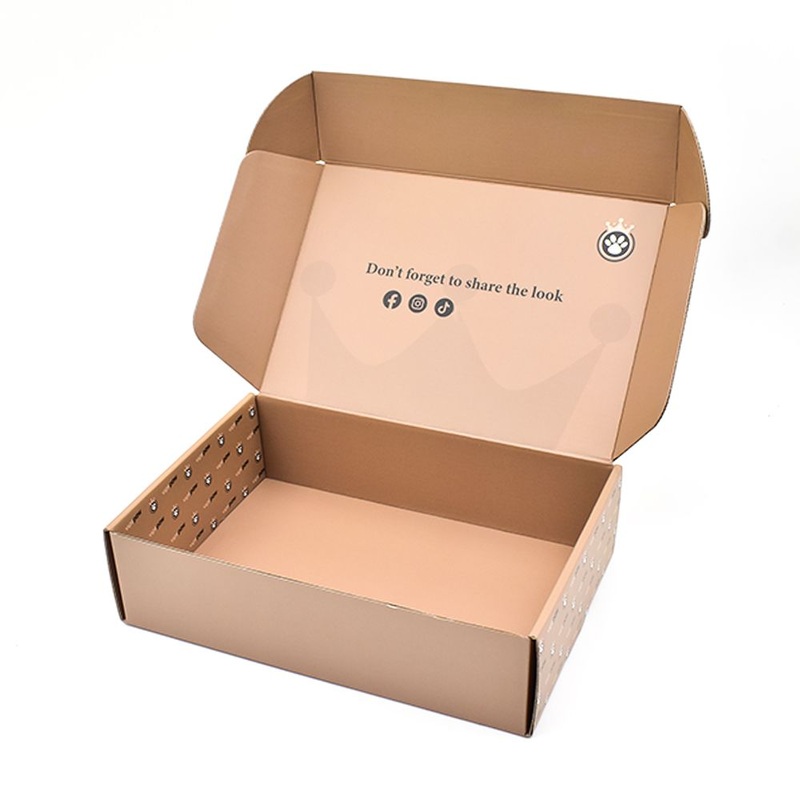 Wholesale Custom Logo Lid and Base Corrugated Box for Shoe Brown Cardboard Kraft Paper Gift Boxes Storage for Shoes – Cosmetics Packaging Box and Luxury Cosmetic Box price